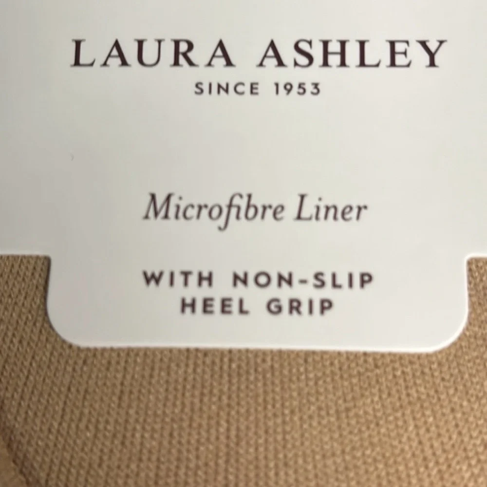 New Laura Ashley Socks Women’s 10 Pair Tan & Black Casual Microfiber Liner Socks - Picture 10 of 14